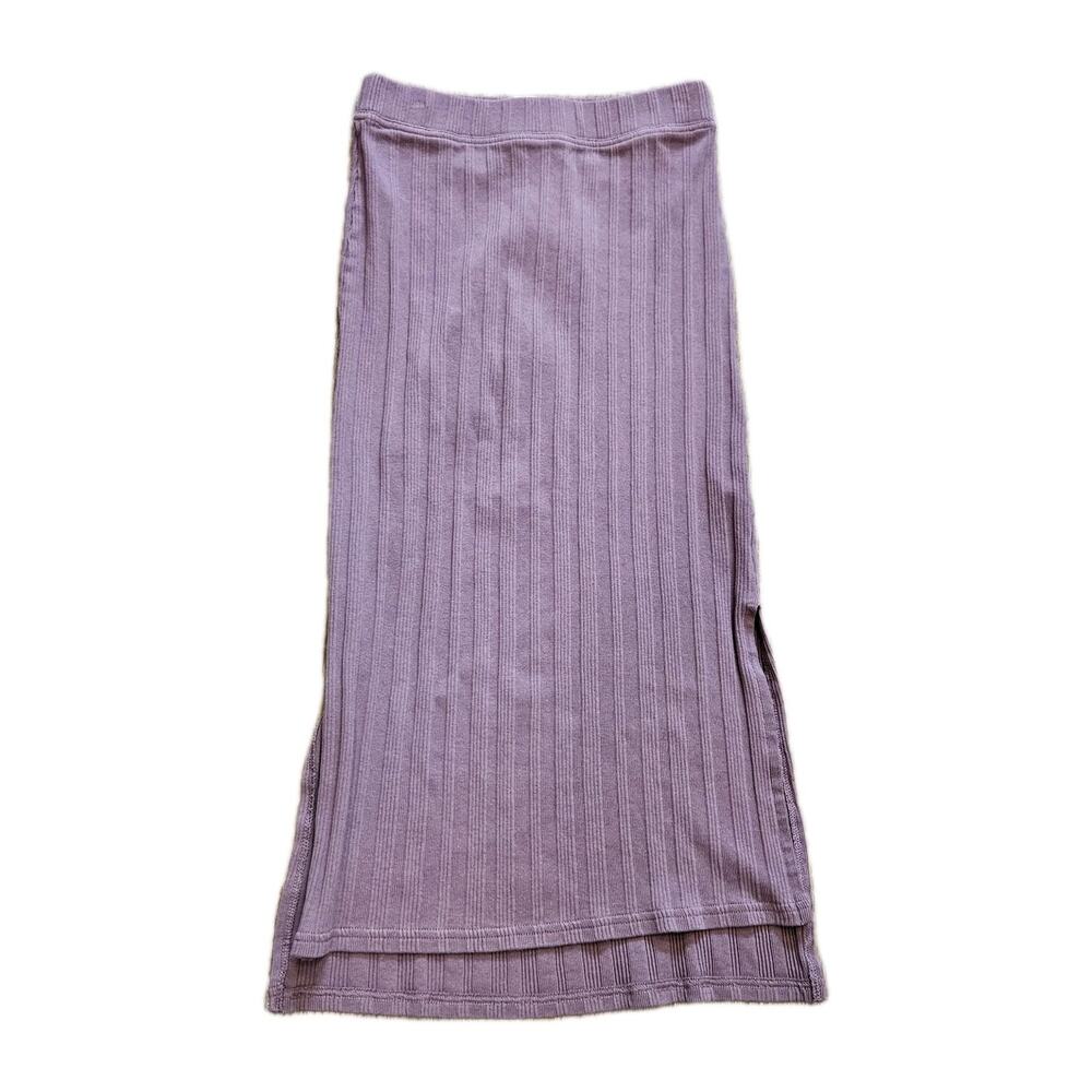 Lavender Ribbed Knit Skirt